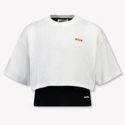 MSGM Kids Girls T-Shirt In White