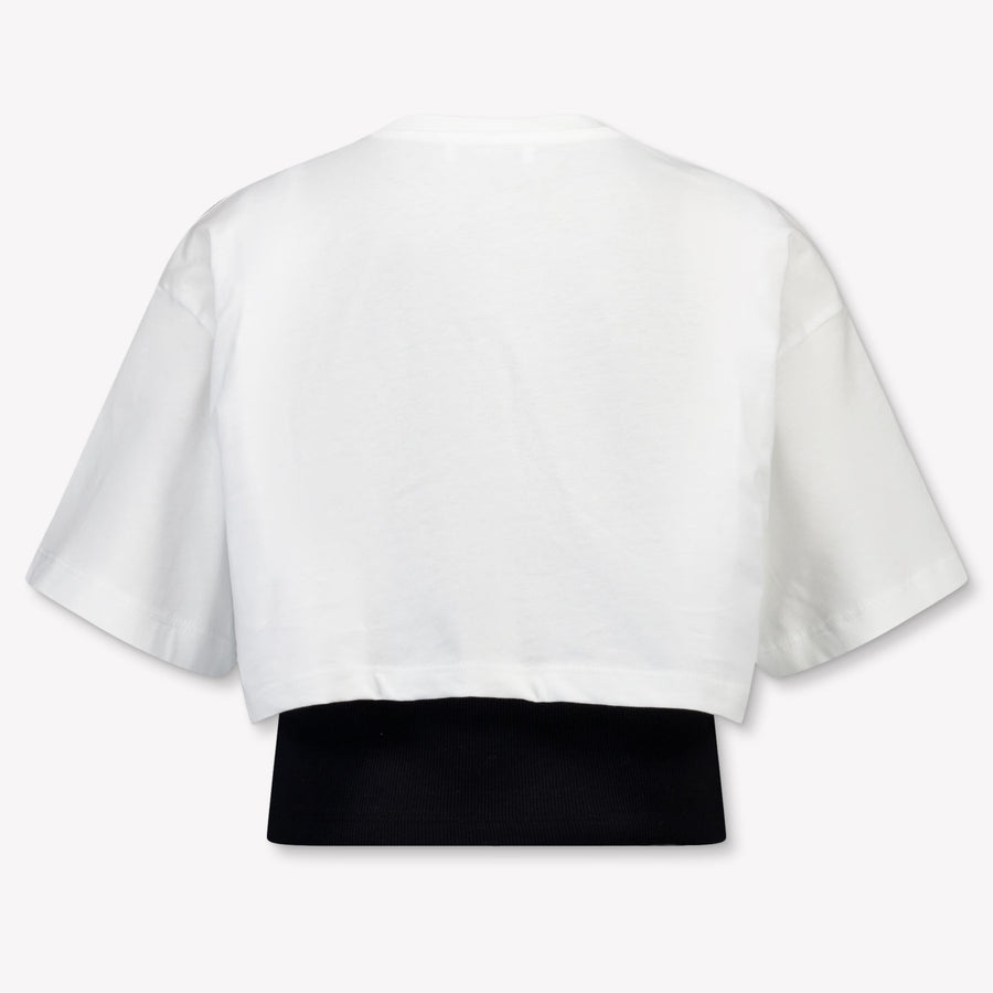 MSGM Kids Girls T-Shirt In White