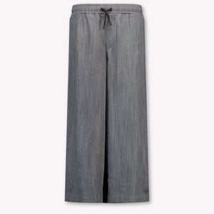 MSGM Kids Unisex Pants In Dark Gray