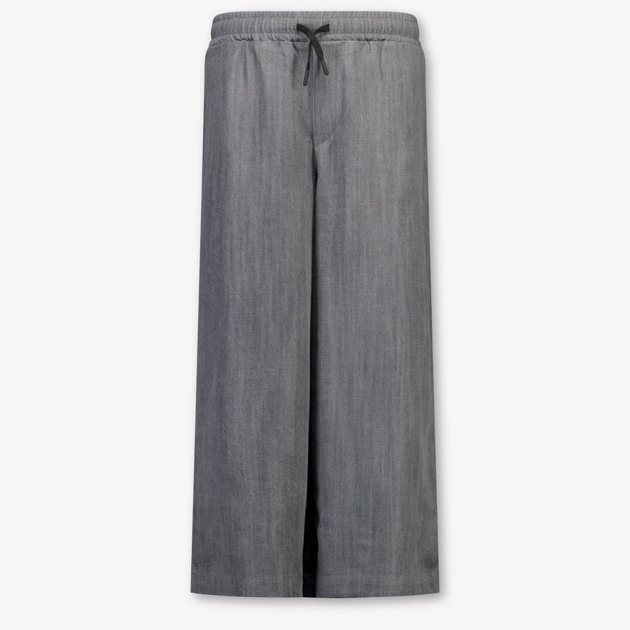 MSGM Kids Unisex Pants In Dark Gray