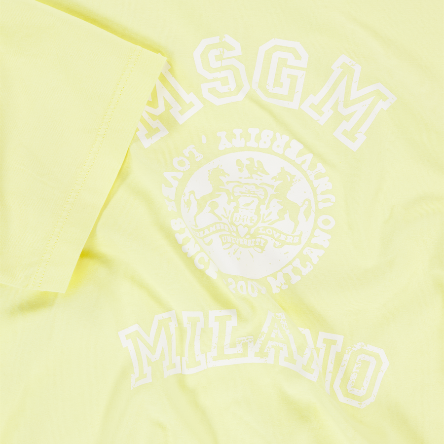 MSGM Kids Unisex T-Shirt In Yellow