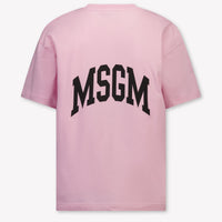 MSGM Kinder Meisjes T-Shirt In Licht Roze