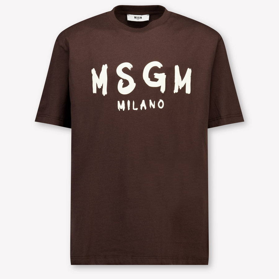 MSGM Kids Boys T-Shirt In Brown