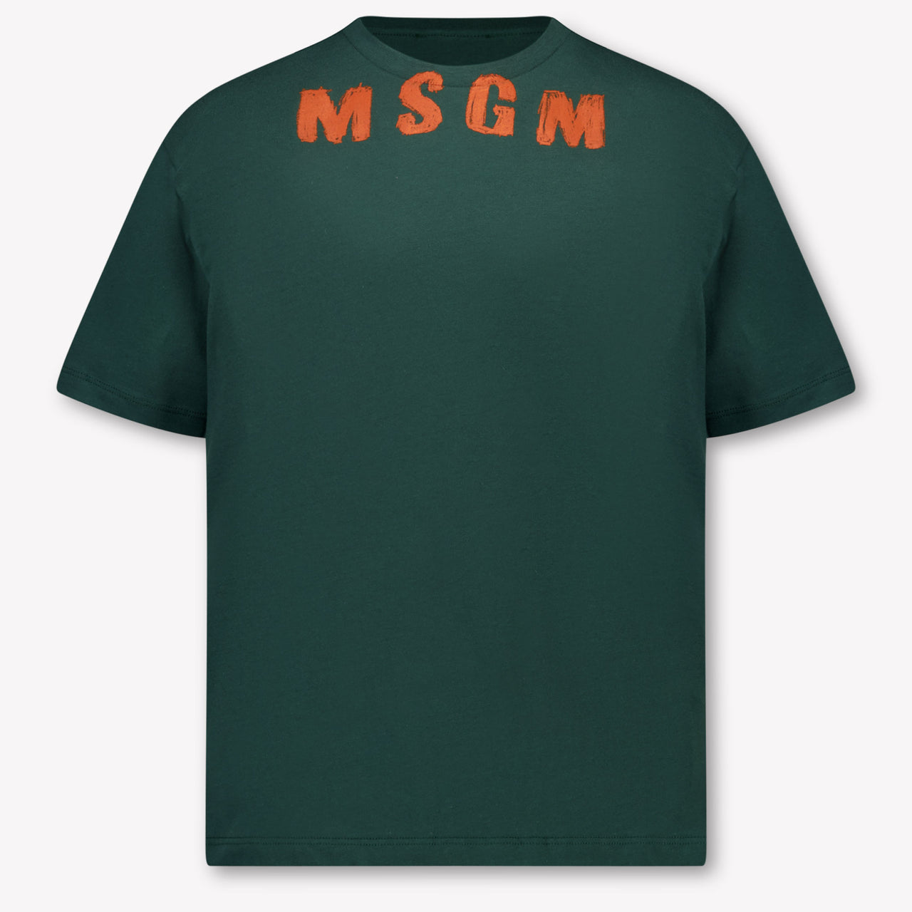 MSGM Kids Boys T-Shirt In Dark Green