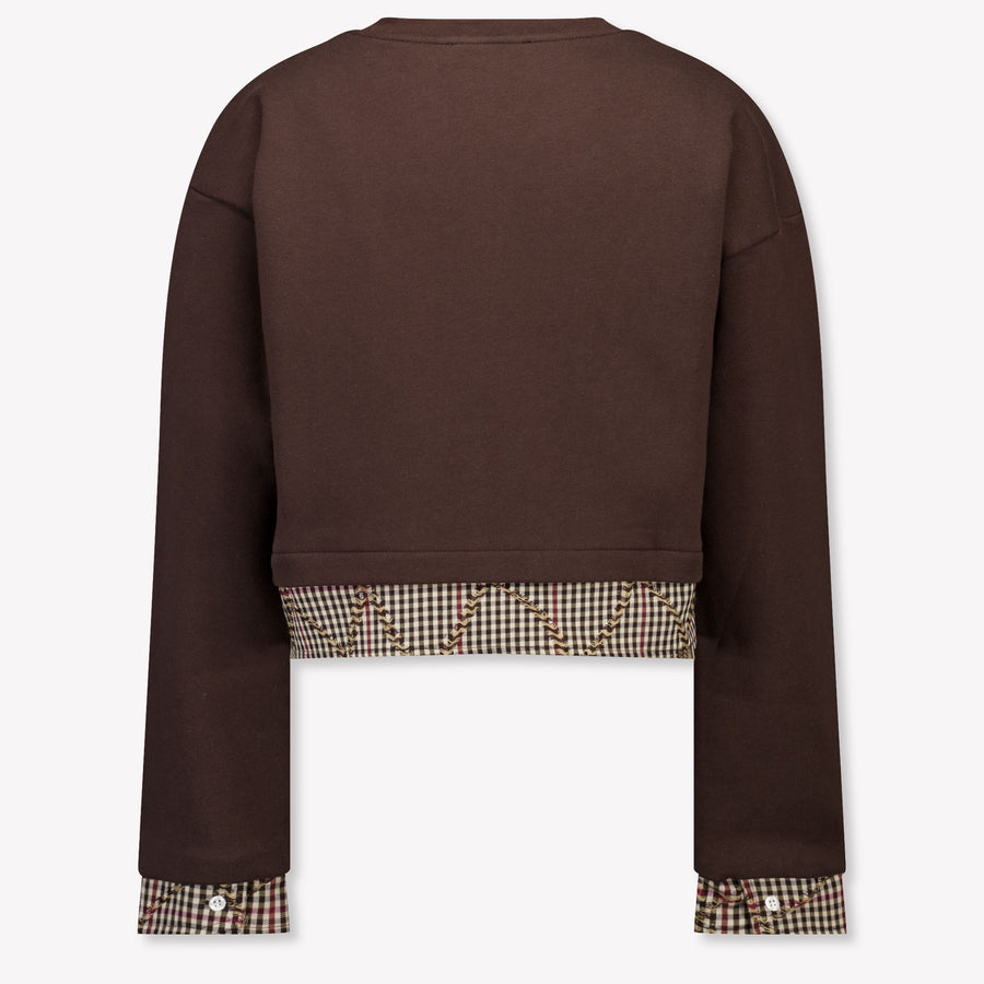 MSGM Kids Girls Sweater In Brown