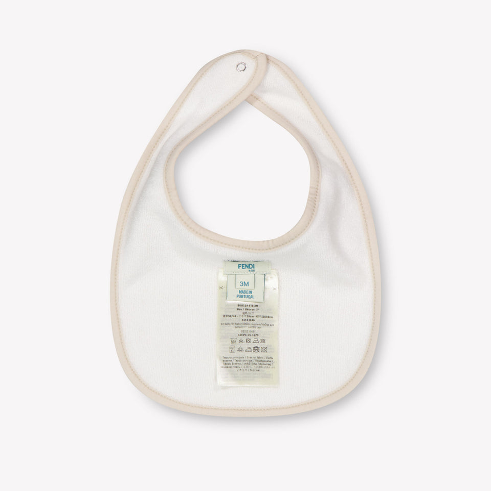 Fendi Baby Unisex Playsuit In Beige