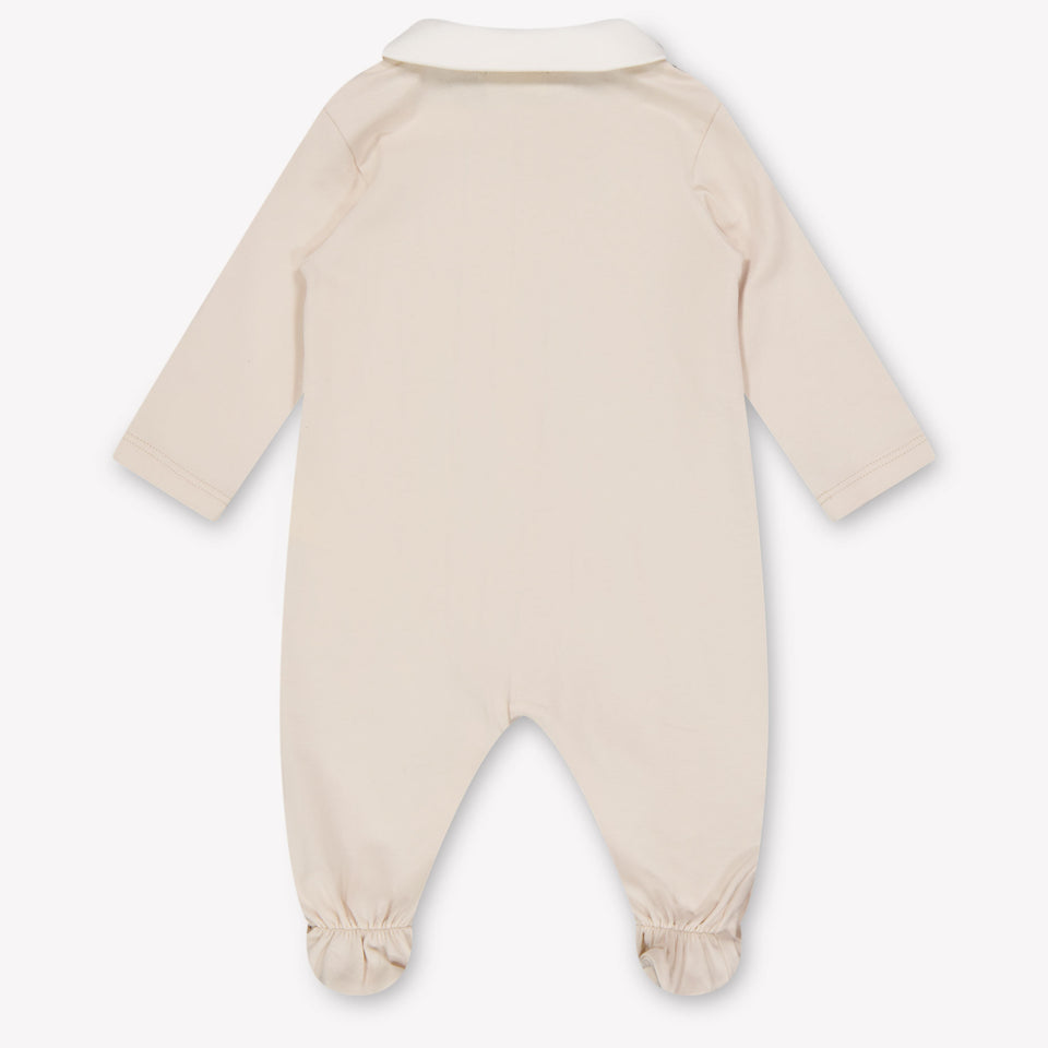 Fendi Baby Unisex Playsuit In Beige