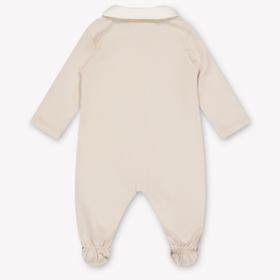 Fendi Baby Unisex Playsuit In Beige