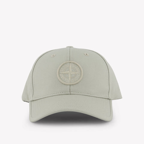 Stone Island Kids Boys Cap In Light Gray