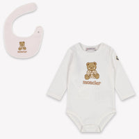 Moncler Baby Unisex Romper In Light Pink