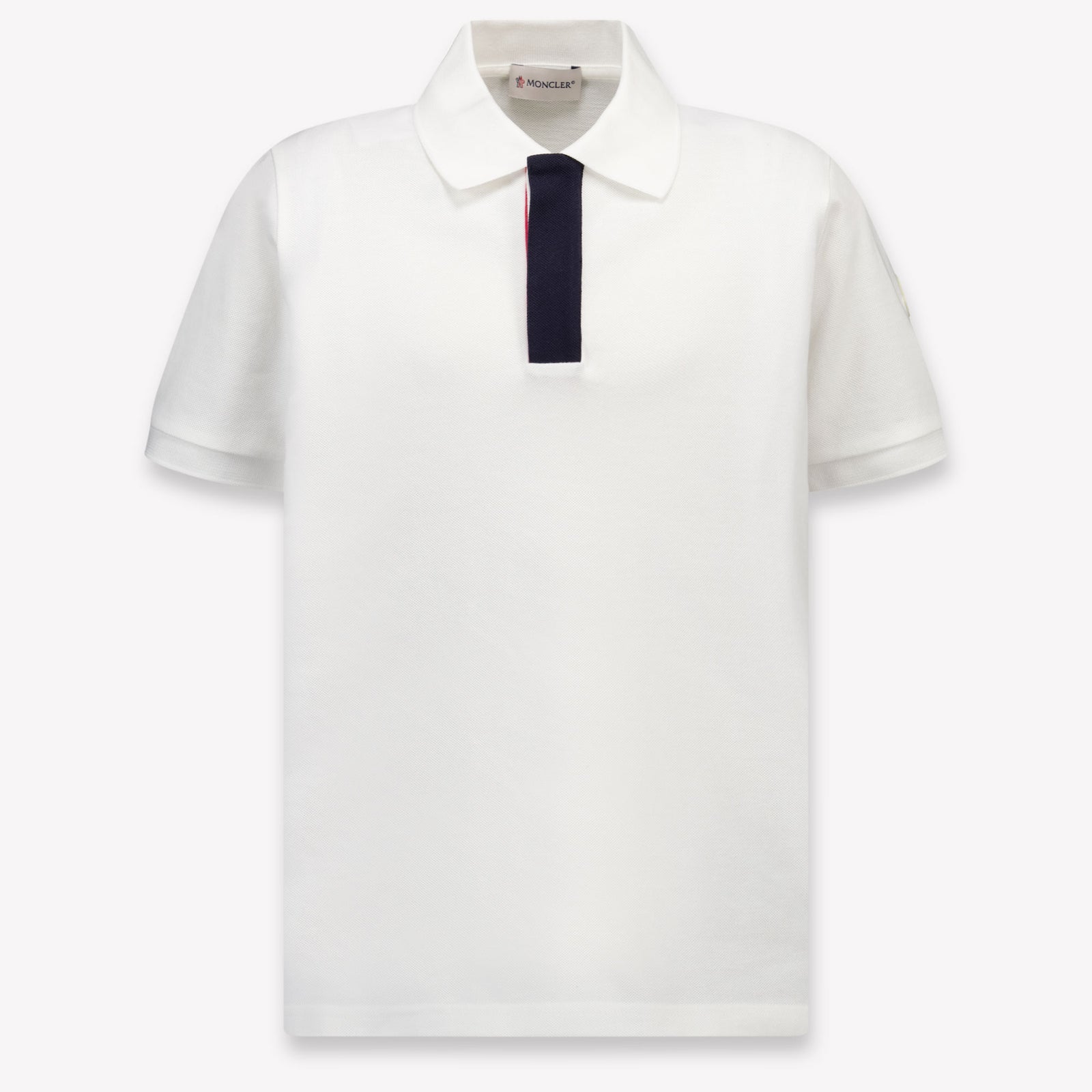 Moncler Kids Boys Polo In White
