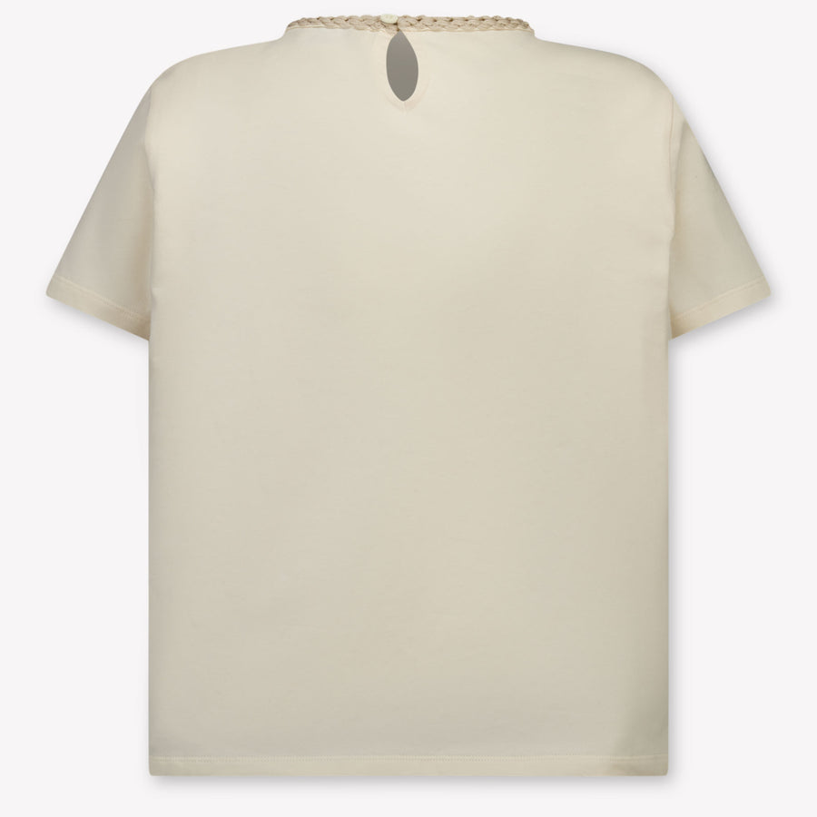 Moncler Kids Girls T-Shirt In OffWhite