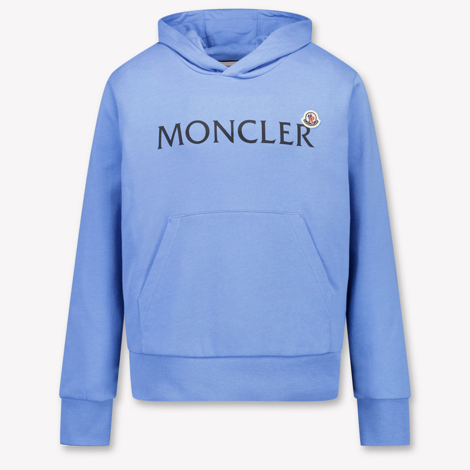 Moncler Kids Boys Sweater In Light Blue