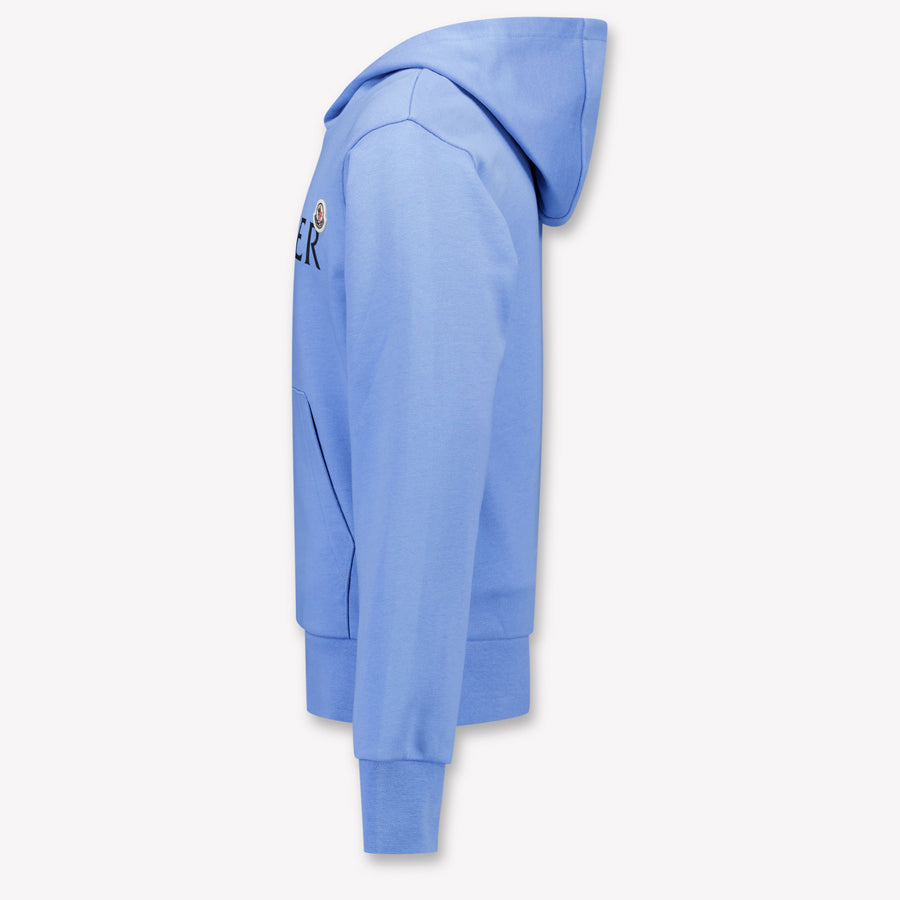 Moncler Kids Boys Sweater In Light Blue