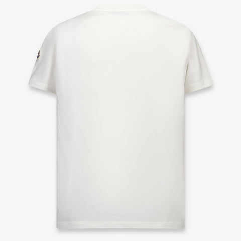 Moncler Kinder Jongens T-Shirt In Wit