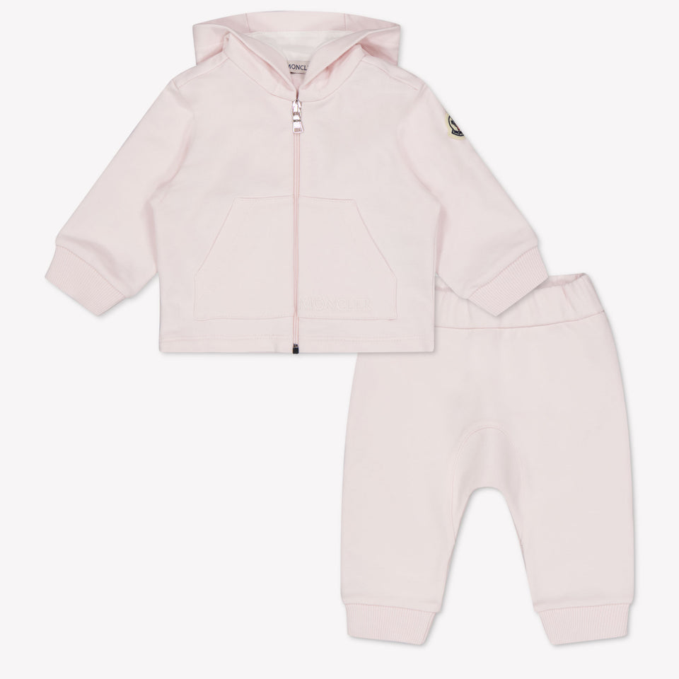 Moncler Baby Meisjes Joggingpak In Licht Roze