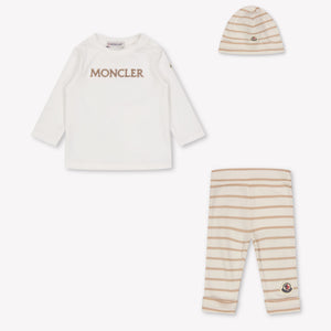 Moncler Baby Unisex Set In Beige