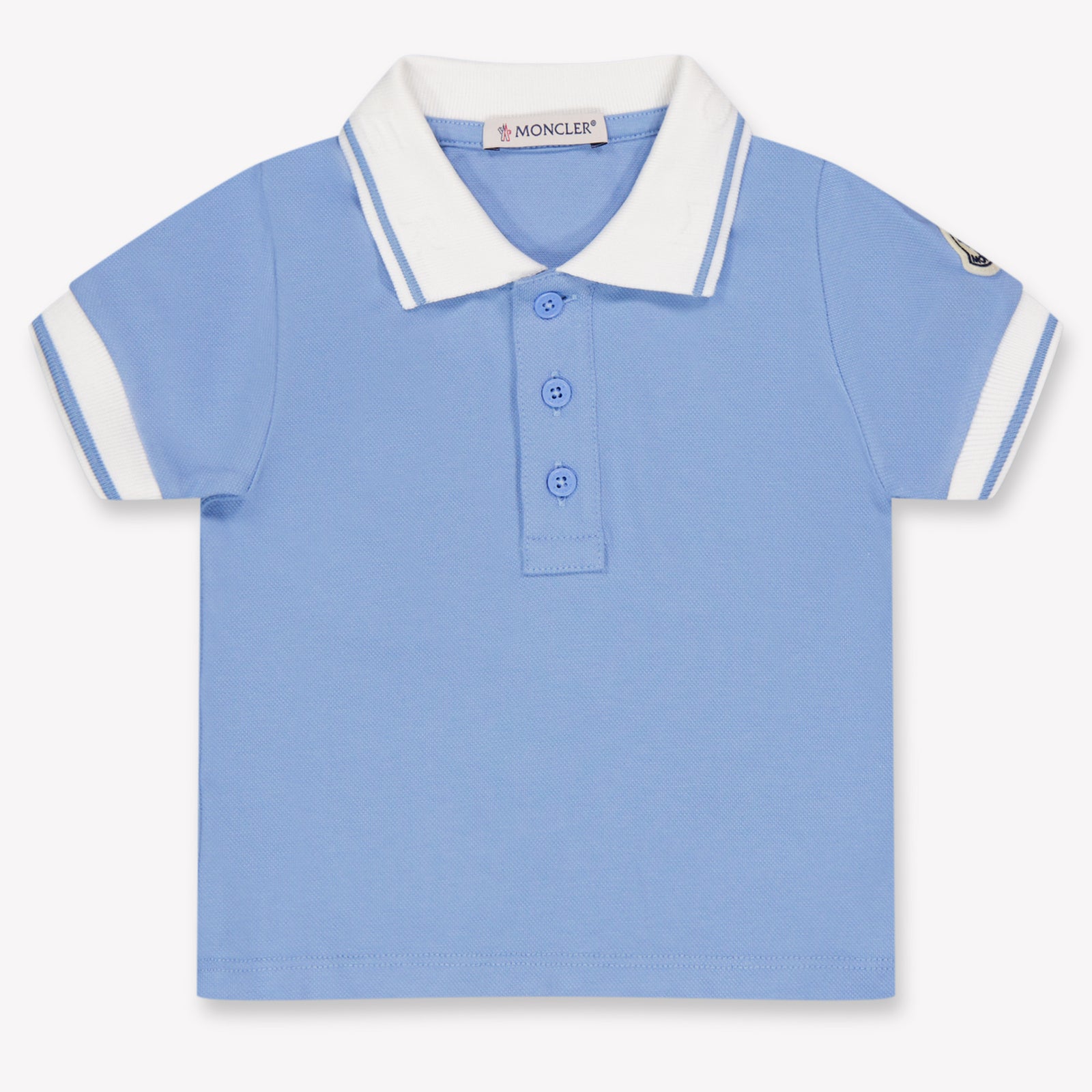Moncler Baby Boys Polo In Light Blue