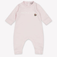 Moncler Baby Girls Playsuit In Light Pink