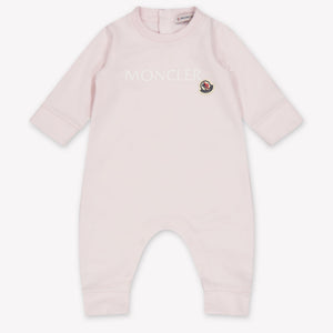 Moncler Baby Girls Playsuit In Light Pink