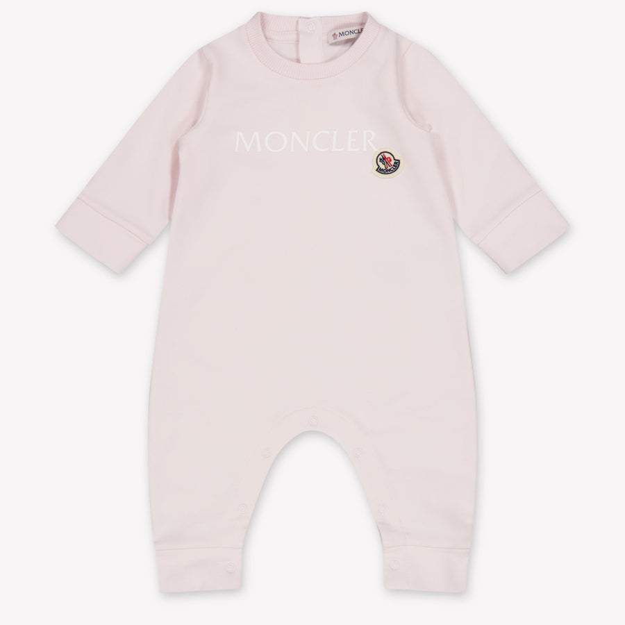 Moncler Baby Girls Playsuit In Light Pink