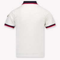 Moncler Kids Boys Polo In White
