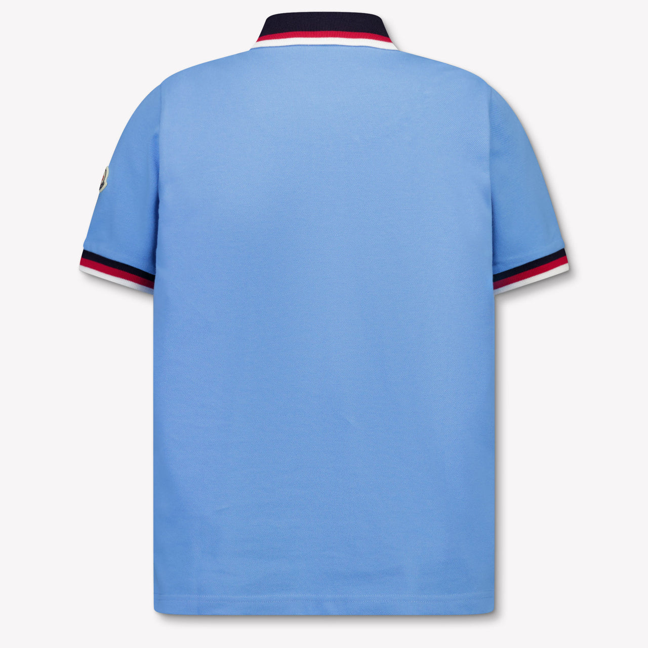 Moncler Kids Boys Polo In Light Blue