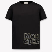 Moncler Kinder Jongens T-Shirt In Zwart