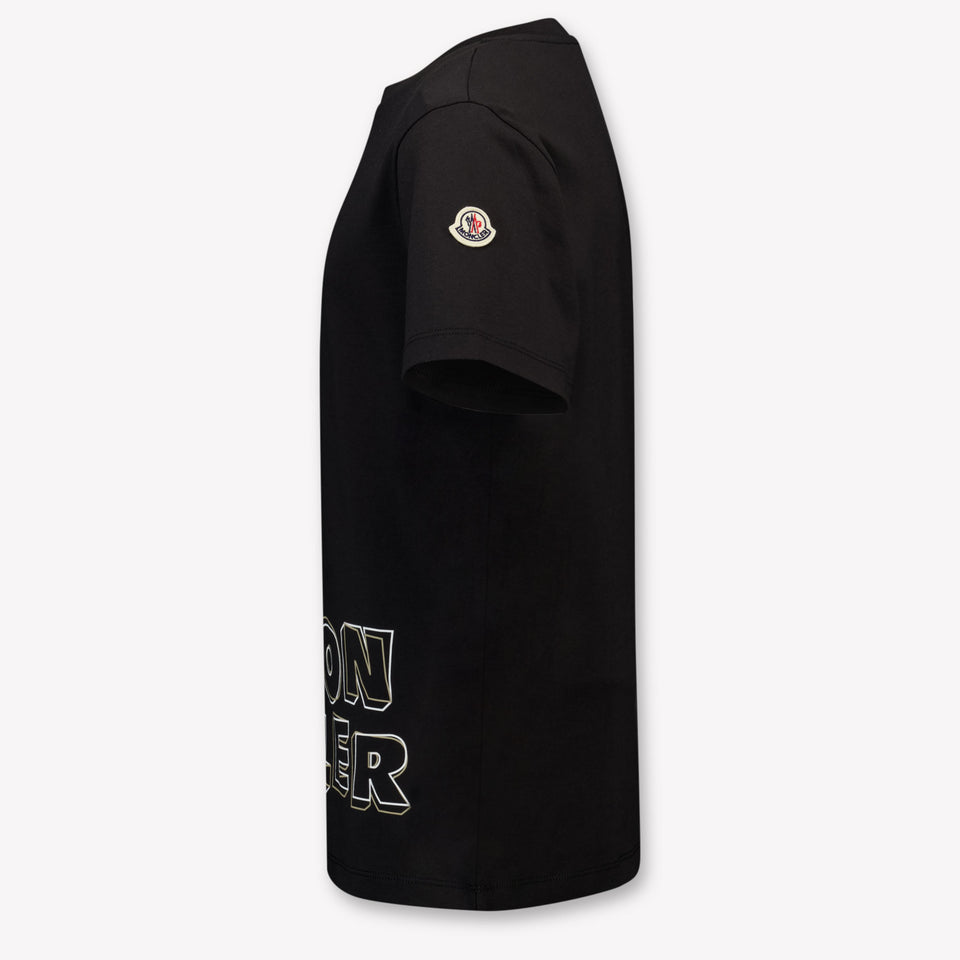 Moncler Kinder Jongens T-Shirt In Zwart