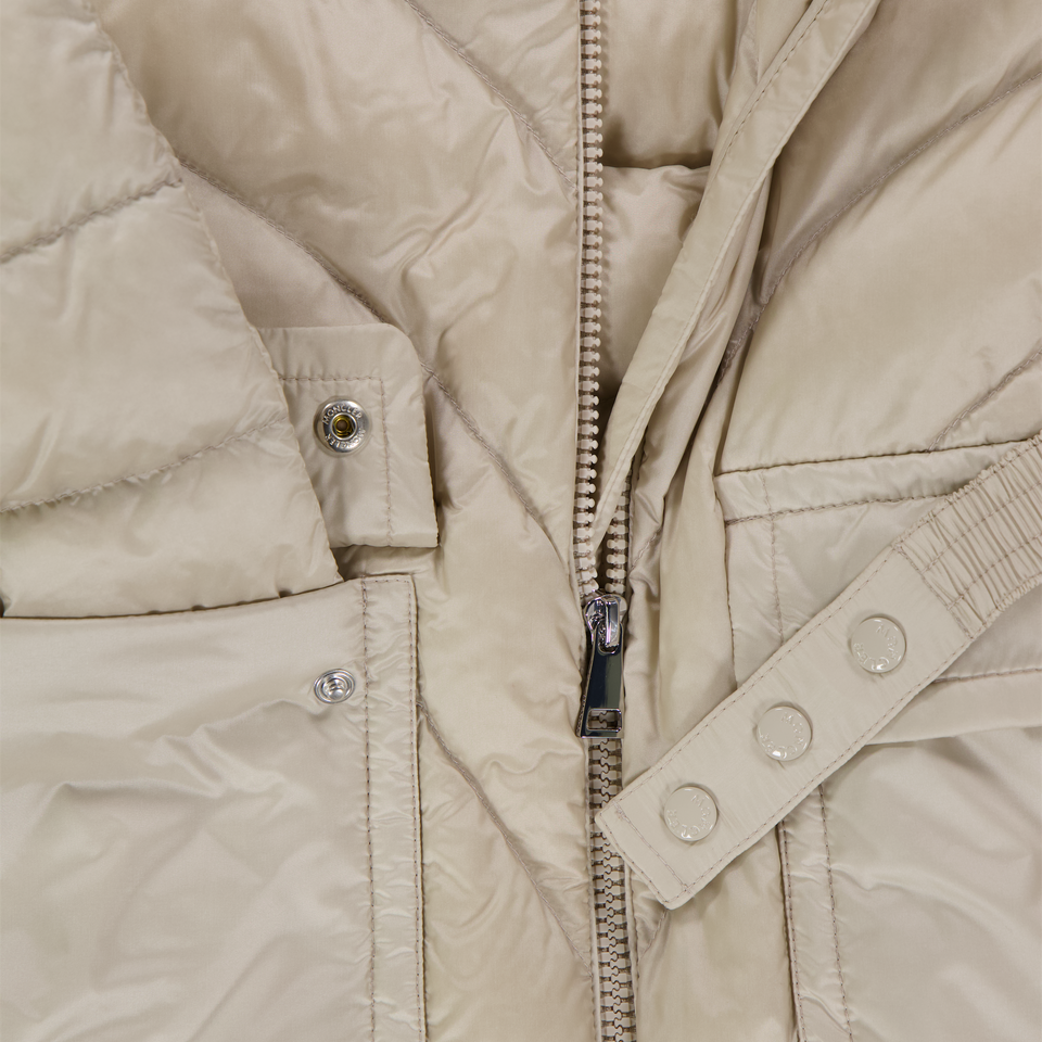 Moncler Argenno Kids Girls In between jacket Beige