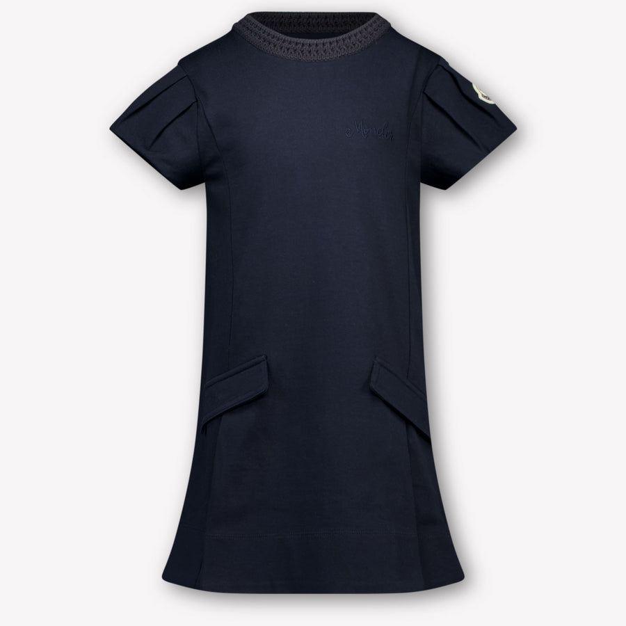 Moncler Kids Girls Dress In Navy