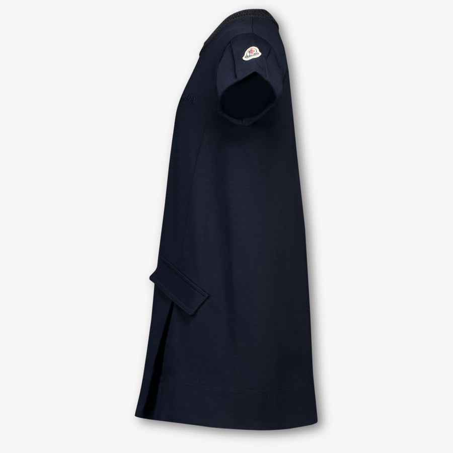 Moncler Kids Girls Dress In Navy