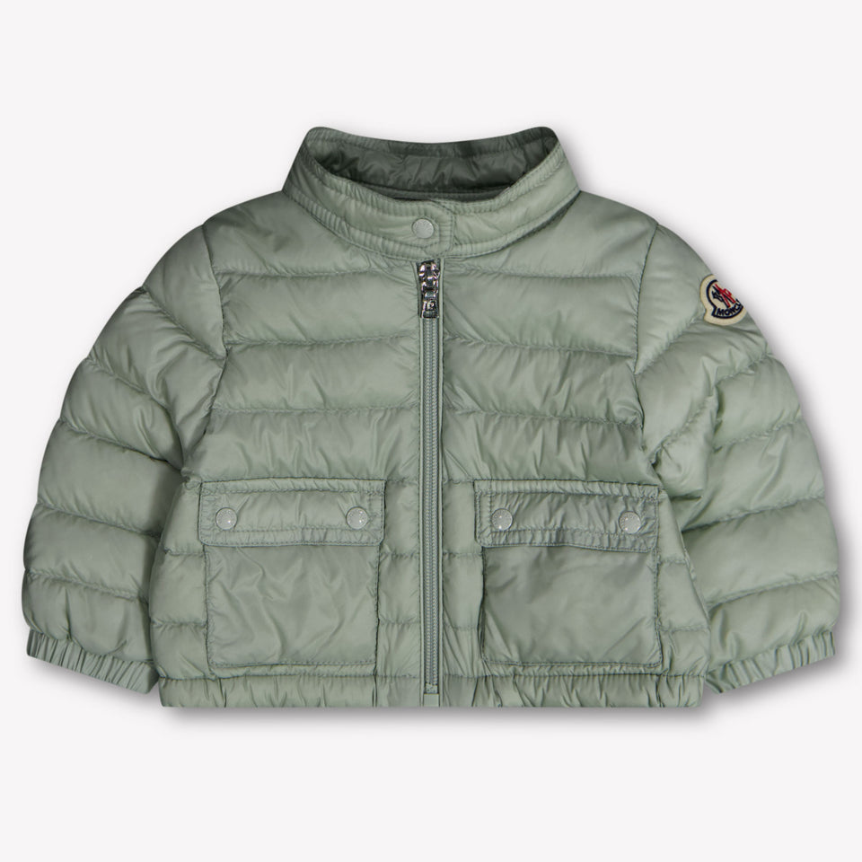 Moncler Lans Baby Meisjes Tussenjas In Licht Groen