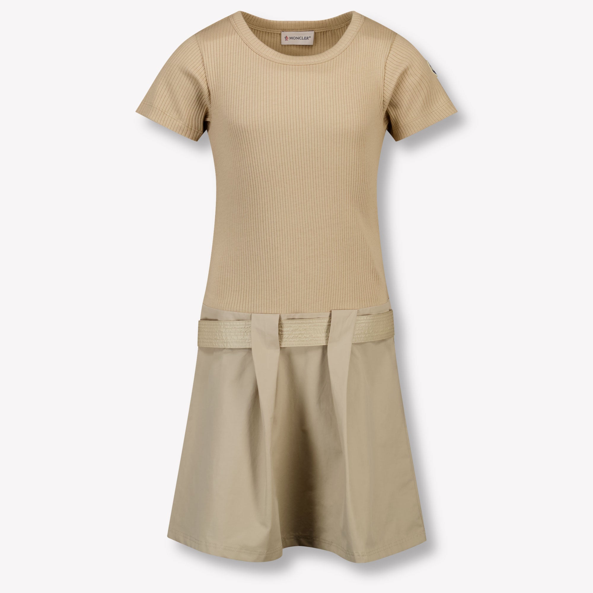 Moncler Kids Girls Dress In Beige
