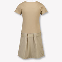 Moncler Kids Girls Dress In Beige