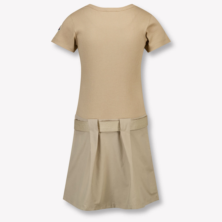 Moncler Kids Girls Dress In Beige