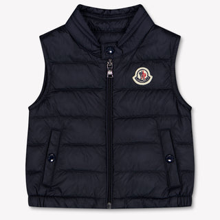 Moncler New Amaury Baby Boys Bodywarmer In Navy