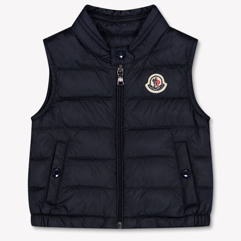 Moncler New Amaury Baby Boys Bodywarmer In Navy