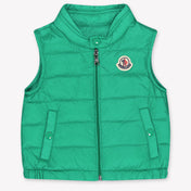 Moncler New Amaury Baby Boys Bodywarmer In Green