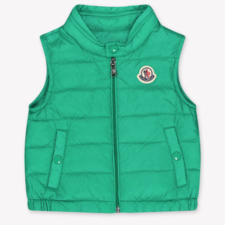 Moncler New Amaury Baby Boys Bodywarmer In Green