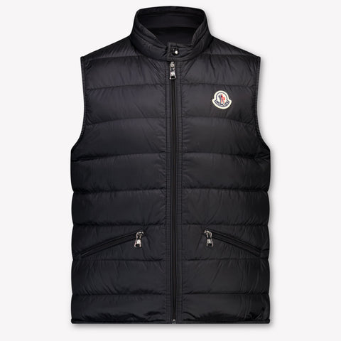 Moncler Gui Kids Boys Bodywarmer In Black