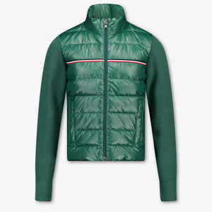 Moncler Kids Boys Cardigan In Dark Green