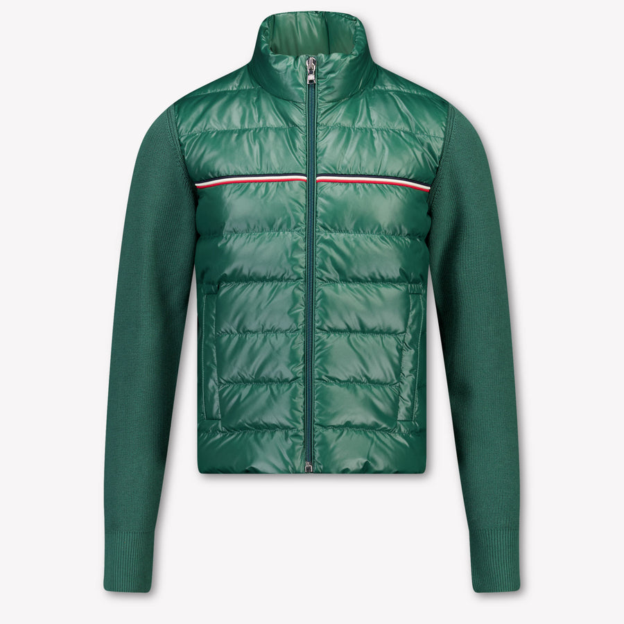 Moncler Kids Boys Cardigan In Dark Green