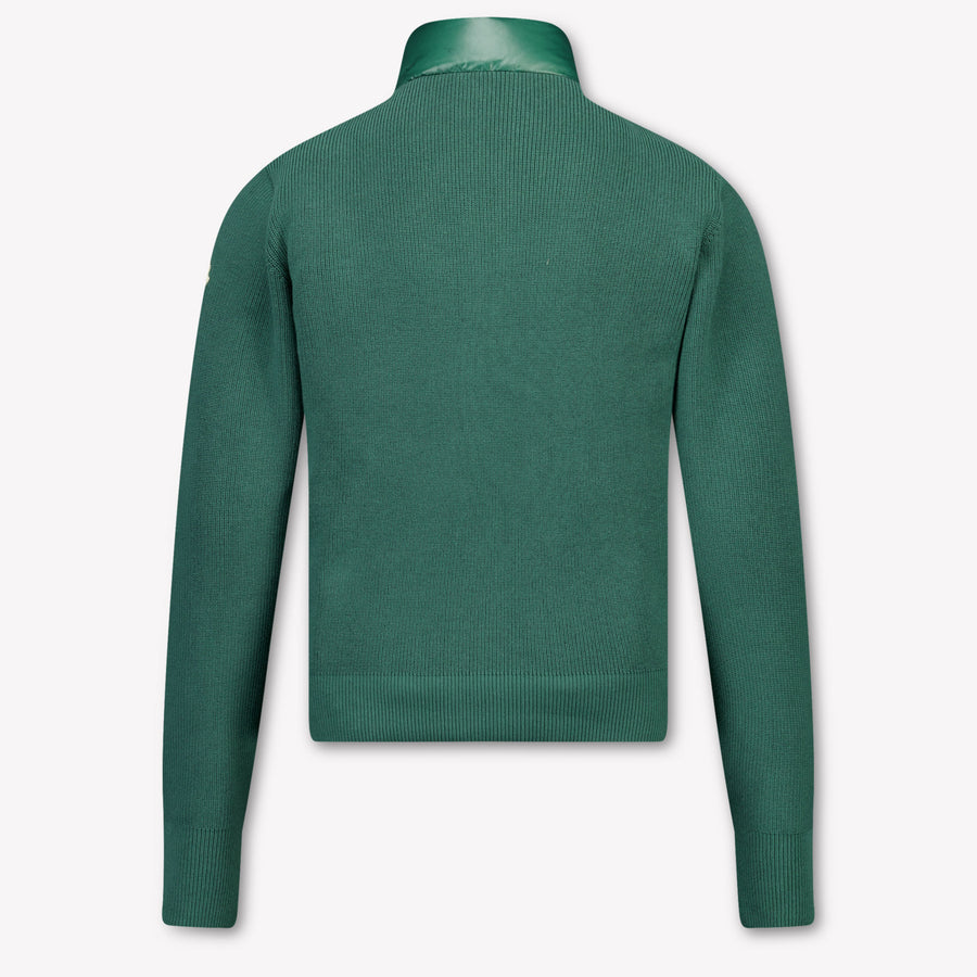 Moncler Kids Boys Cardigan In Dark Green