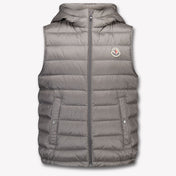 Moncler Uzay Kids Boys Bodywarmer In Gray