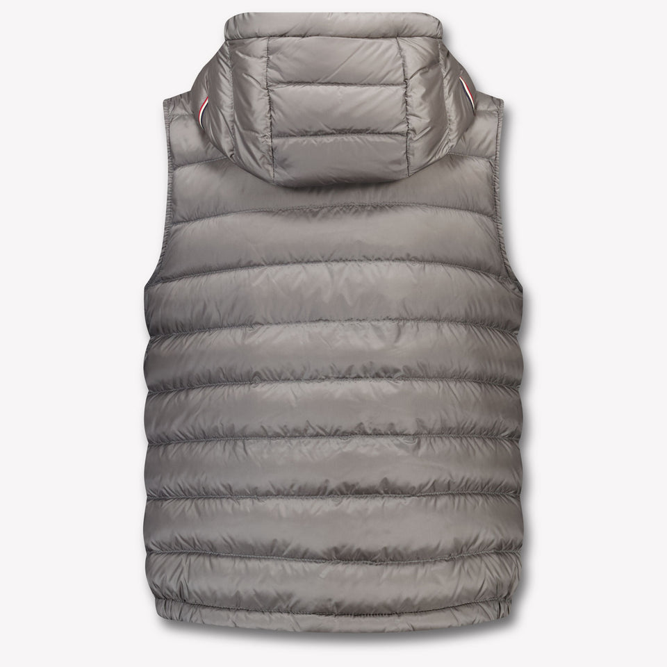 Moncler Uzay Kids Boys Bodywarmer In Gray