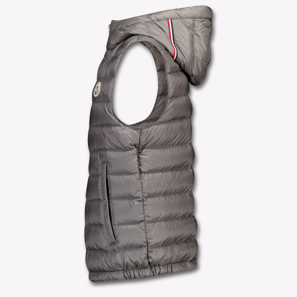 Moncler Uzay Kids Boys Bodywarmer In Gray
