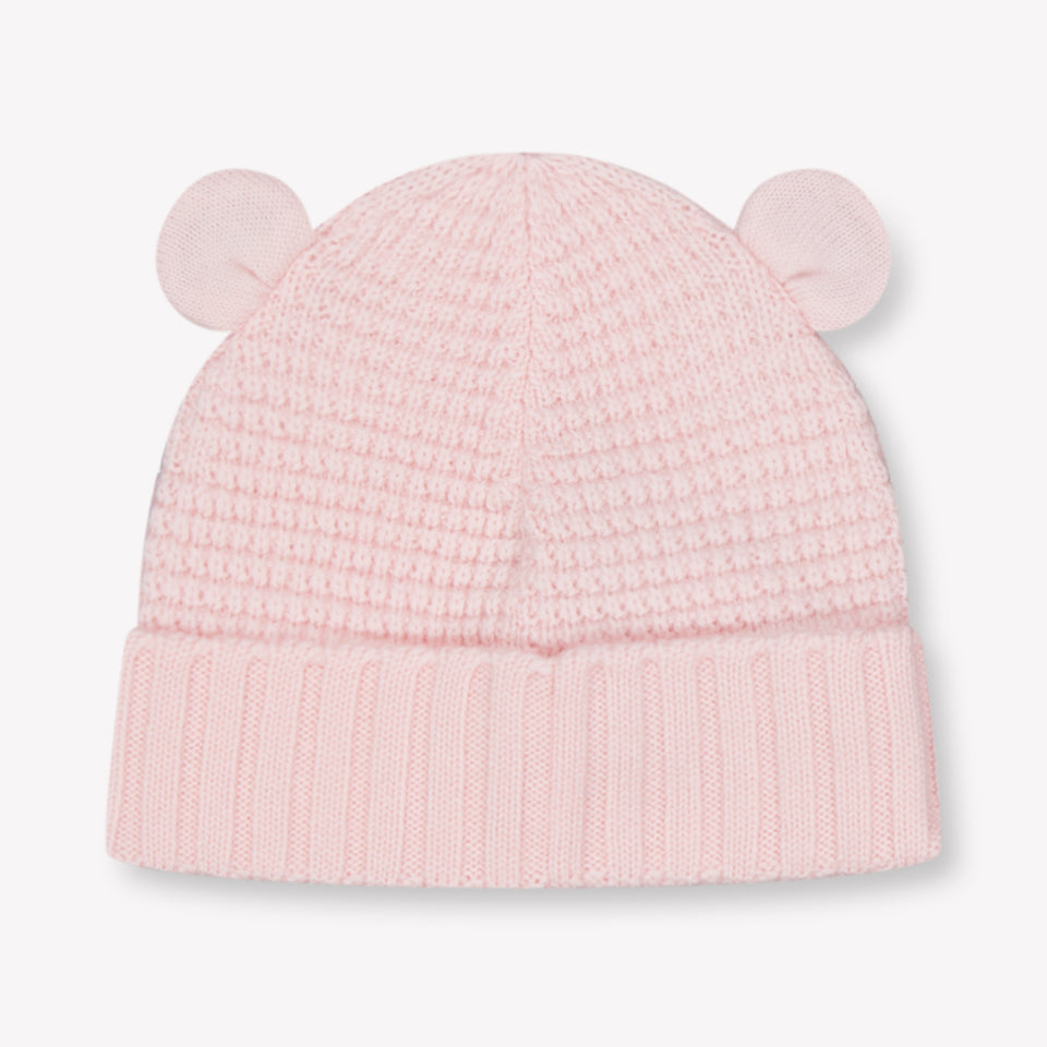 Moncler Baby Unisex Hat In Light Pink