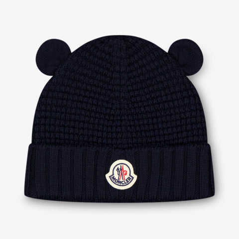 Moncler Baby Unisex Hat In Navy