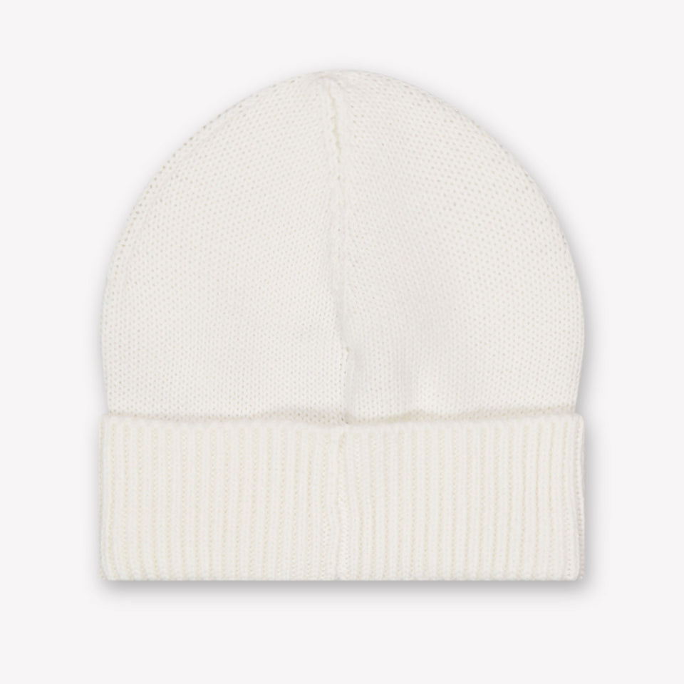 Moncler Baby Unisex Hat In OffWhite